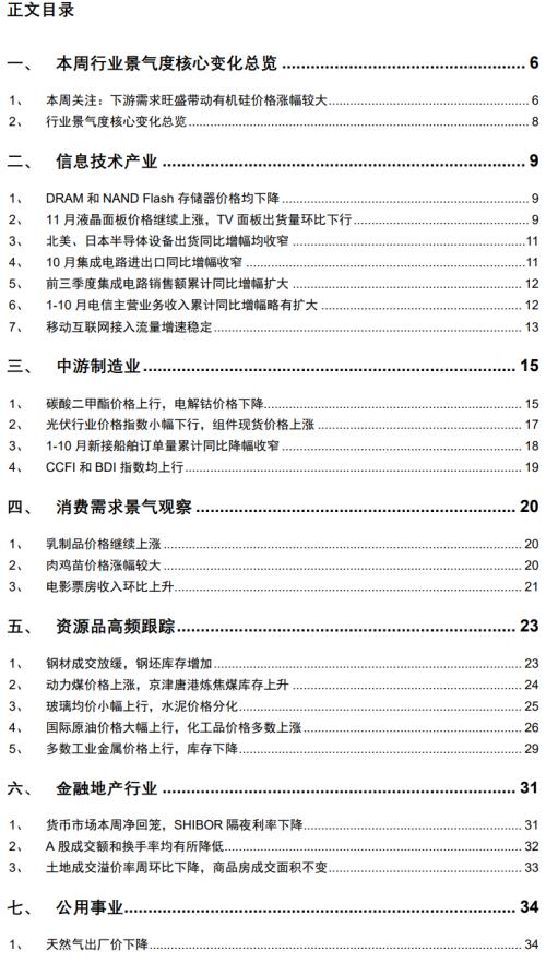 【招商策略】行業(yè)景氣觀察1125——有機硅景氣上行，面板價格維持漲勢
