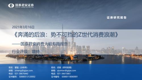 國君消費 | Z世代消費專題：奔涌的后浪，勢不可擋的Z世代消費浪潮